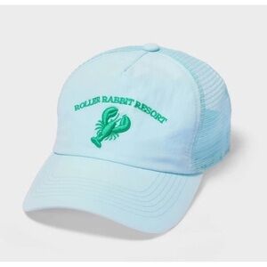 Target Roller Rabbit Collab Embroidered Hat Light Aqua blue